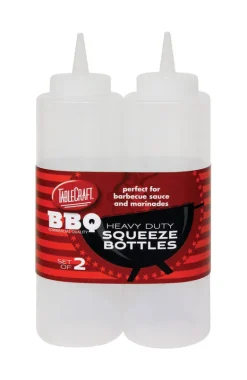 TableCraft BBQ Clear Polyethylene Squeeze Bottles 12 oz