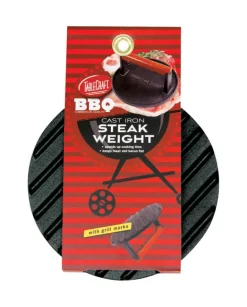 TableCraft BBQ Gray Cast Iron Steak Weight w/Handle