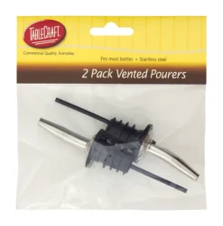 TableCraft Black/Silver Stainless Steel Vented Bottle Pourer