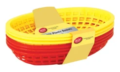 TableCraft Red/Yellow Plastic Food Baskets