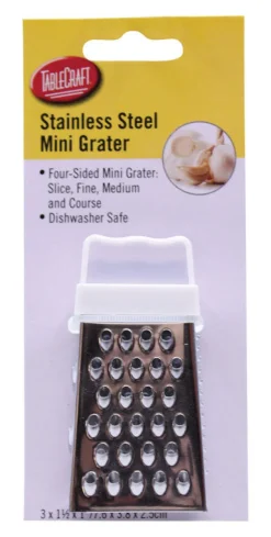 TableCraft Silver Stainless Steel Mini Box Grater
