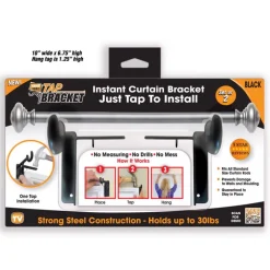 Tap Bracket As Seen On TV Bronze Steel Top Mount Curtain Bracket 30 lbs. Capacity