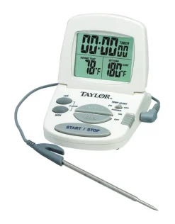Taylor Instant Read Digital Probe Thermometer w/ Alarm & Timer
