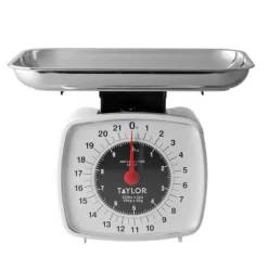 Taylor White Analog Kitchen Scale 22 lb