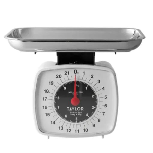 Taylor White Analog Kitchen Scale 22 lb