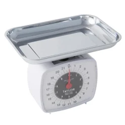 Taylor White Analog Kitchen Scale 22 lb