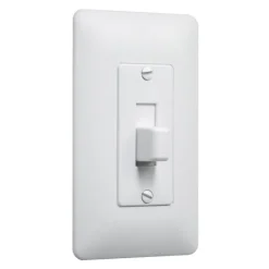 TayMac Masque White 1 gang Plastic Toggle Wall Plate 5 pk