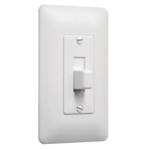 TayMac Masque White 1 gang Plastic Toggle Wall Plate 5 pk