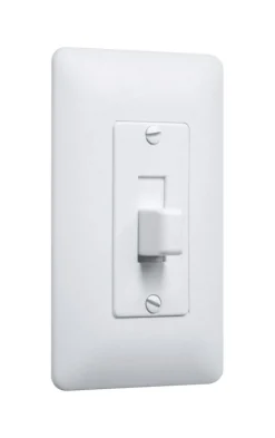 TayMac Masque White 1 gang Plastic Toggle Wall Plate 5 pk