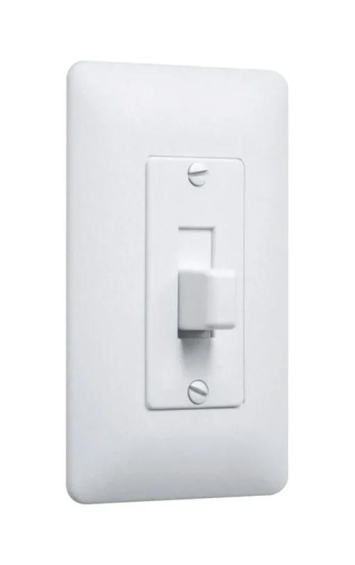 TayMac Masque White 1 gang Plastic Toggle Wall Plate 5 pk