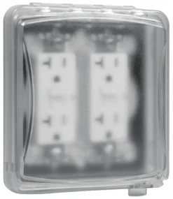 TayMac Rectangle Thermoplastic 2 gang 5-1/2 in. H X 4 in. W In-Use Cover