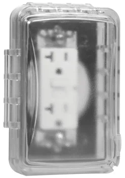 TayMac Rectangle Thermoplastic 1 gang 5.61 in. H X 3.81 in. W Box Cover