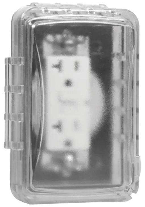 TayMac Rectangle Thermoplastic 1 gang 5.61 in. H X 3.81 in. W Box Cover