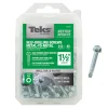 Teks No. 12 x 1-1/2 in. L Hex Washer Head Zinc-Plated Steel Sheet Metal Screws 80 pk