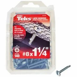 Teks No. 8 x 1-1/4 in. L Phillips Truss Head Zinc-Plated Steel Lath Screws 140 pk