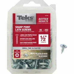 Teks No. 8 x 1/2 in. L Phillips Truss Head Zinc-Plated Steel Lath Screws 260 pk