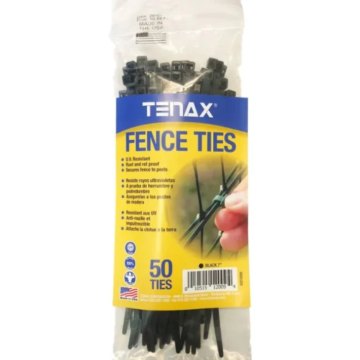 Tenax .58 in. H X 7 in. L Polypropylene Smooth Fence Ties Black