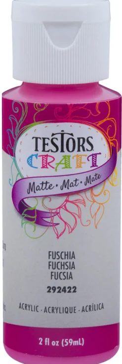 Testor'S 292422a 2 Oz Fuschia Matte Acrylic Craft Paint (Pack of 6)
