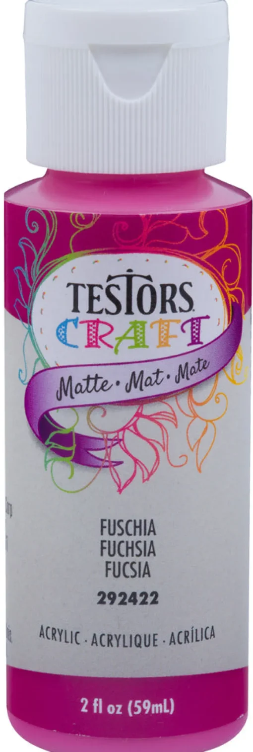 Testor'S 292422a 2 Oz Fuschia Matte Acrylic Craft Paint (Pack of 6)