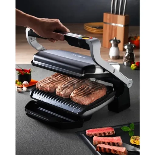 T-fal Silver Stainless Steel Nonstick Surface Indoor Grill