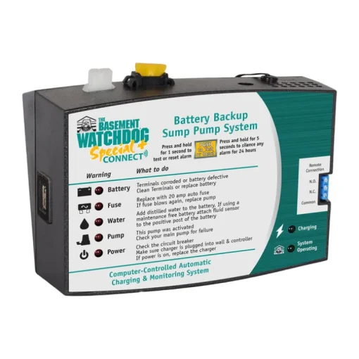 The Basement Watchdog 1/3 HP 2,600 gph Thermoplastic Dual Reed Switch Battery Backup Sump Pump