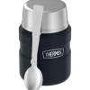 Thermos Stainless King Midnight Blue Stainless Steel Vacuum Insulated Food Jar 16 oz. with Spoon