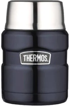 Thermos Stainless King Midnight Blue Stainless Steel Vacuum Insulated Food Jar 16 oz. with Spoon