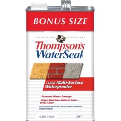Thompson's Waterseal Clear VOC Waterproofer Exterior Water Sealer 1.2 gal. (Pack of 4)