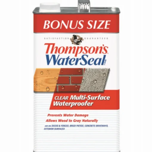 Thompson's Waterseal Clear VOC Waterproofer Exterior Water Sealer 1.2 gal. (Pack of 4)