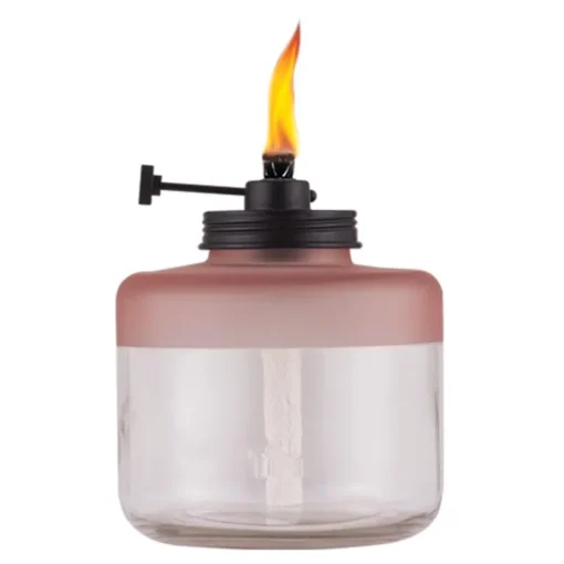 TIKI Adjustable Flame Pink Glass 6.5 in. Tabletop Torch 1 pc (Pack of 6)