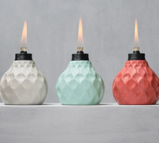 Tiki Assorted Glass 6 in. Seaside Escape Tabletop Torch (Pack of 6)