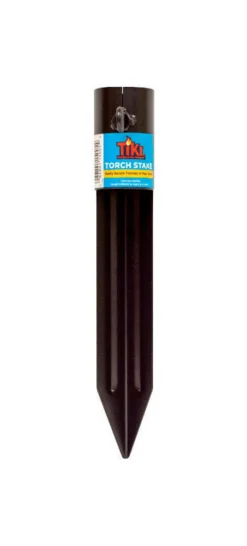 TIKI Black Metal 10.75 in. Torch Stake Outdoor Torch 1 pc