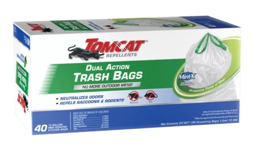 Tomcat Mint X 13 gal Trash Bags Drawstring 40 pk