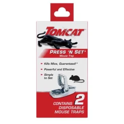 Tomcat Press 'N Set Small Snap Trap For Mice 2 pk