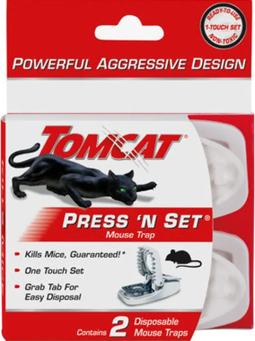 Tomcat Press 'N Set Small Snap Trap For Mice 2 pk
