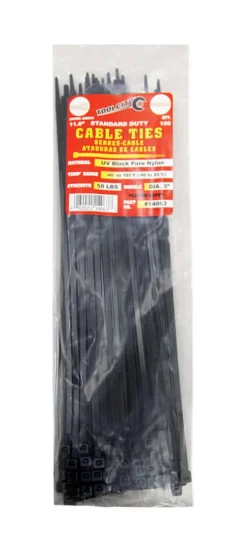 Tool City 11.8 in. L Black Cable Tie 100 pk