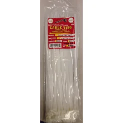 Tool City 11.8 in. L White Cable Tie 100 pk
