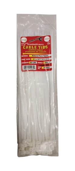 Tool City 11.8 in. L White Cable Tie 100 pk