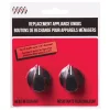 Tops Plastic Black Fitz-All Replacement Appliance Knobs (Set of 2)