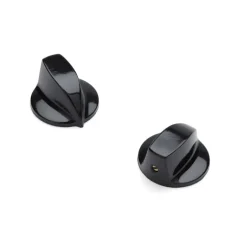 Tops Plastic Black Fitz-All Replacement Appliance Knobs (Set of 2)
