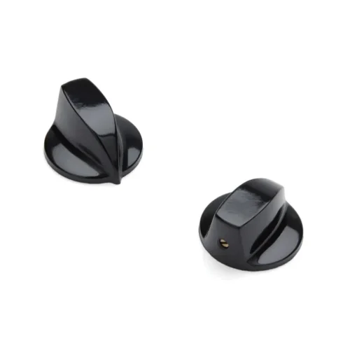 Tops Plastic Black Fitz-All Replacement Appliance Knobs (Set of 2)