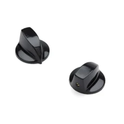 Tops Plastic Black Fitz-All Replacement Appliance Knobs (Set of 2)