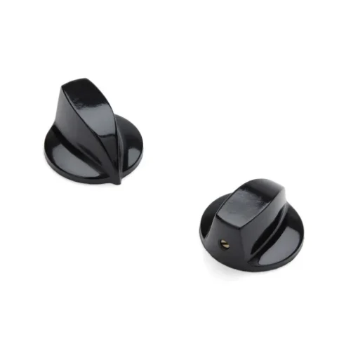 Tops Plastic Black Fitz-All Replacement Appliance Knobs (Set of 2)
