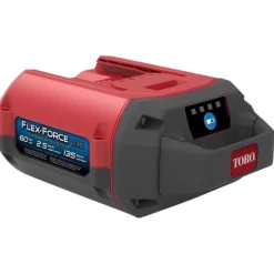 Toro Flex-Force 60V 2.5 Ah 135 WH Lithium-Ion Battery Pack with Charging Indicator Light