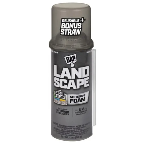 Touch 'n Foam Landscape Black Polyurethane Foam Filler/Adhesive 12 oz