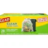 TRASH BAGS30GAL28CT CLR