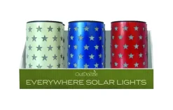 Trendspot 6 in. Metal Patriotic Solar Lantern Assorted (Pack of 12).