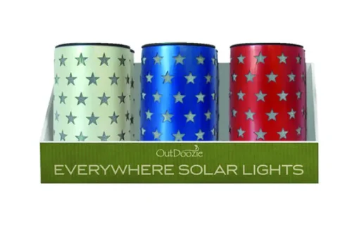Trendspot 6 in. Metal Patriotic Solar Lantern Assorted (Pack of 12).