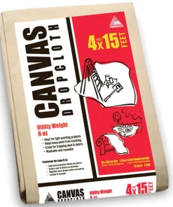 Trimaco SuperTuff 4 ft. W X 15 ft. L X 30 mil 6 oz Canvas Drop Cloth 1 pk