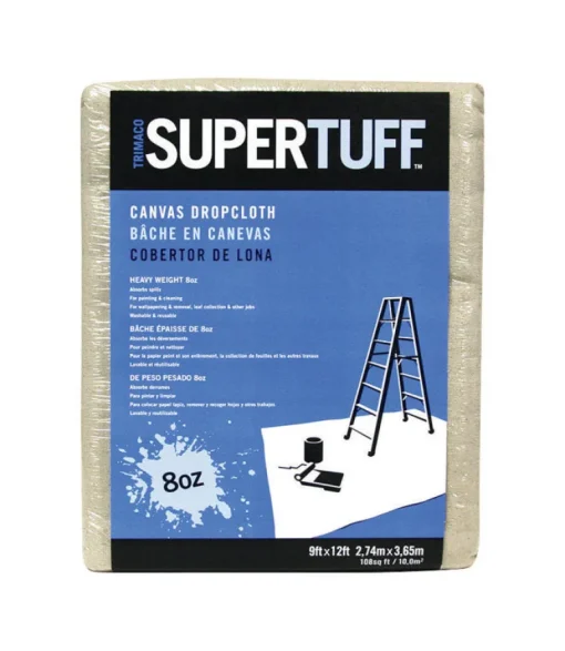 Trimaco SuperTuff 9 ft. W X 12 ft. L 8 oz Canvas Drop Cloth 1 pk